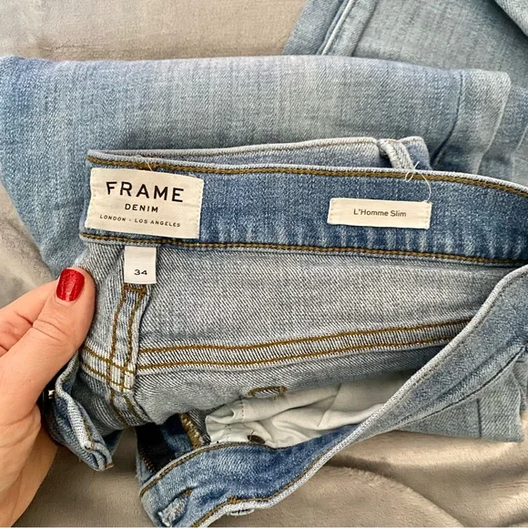 FRAME JEANS Men’s L'Homme Slim Size 34x32 - Picture 5 of 7